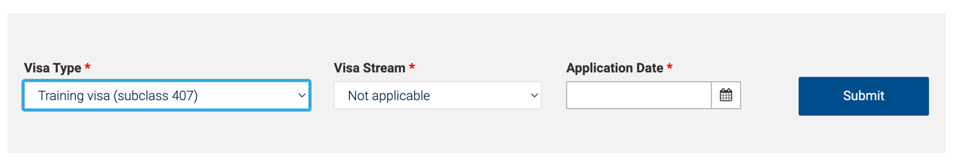 407 training visa type